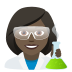 👩🏿‍🔬 woman scientist: dark skin tone display on JoyPixels